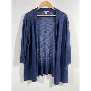 Roz & Ali Boho Coastal Beachy Open Front Cardigan Sweater Resort Flowy Womens 3X